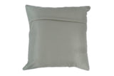Modern Stripes Ivory and Gray Genuine leather Pillow with Insert, Cushion | PL16-All Products-Parc Decor