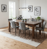 Modern Stripes Leather Striped Tan Brown and Ivory Leather Multi Size Area Rug
