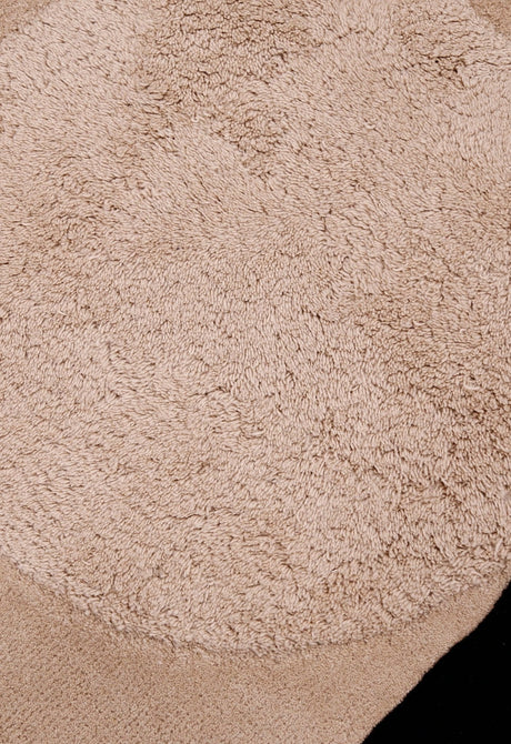 Modern Stripes Pattern Beige Hand Tufted 5x7 Wool Area Rug