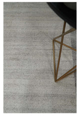 Modern Style 4.7x6.5 Brown and Silver Wool Hand Woven Area Rug