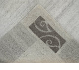 Modern Style 4.7x6.5 Brown and Silver Wool Hand Woven Area Rug