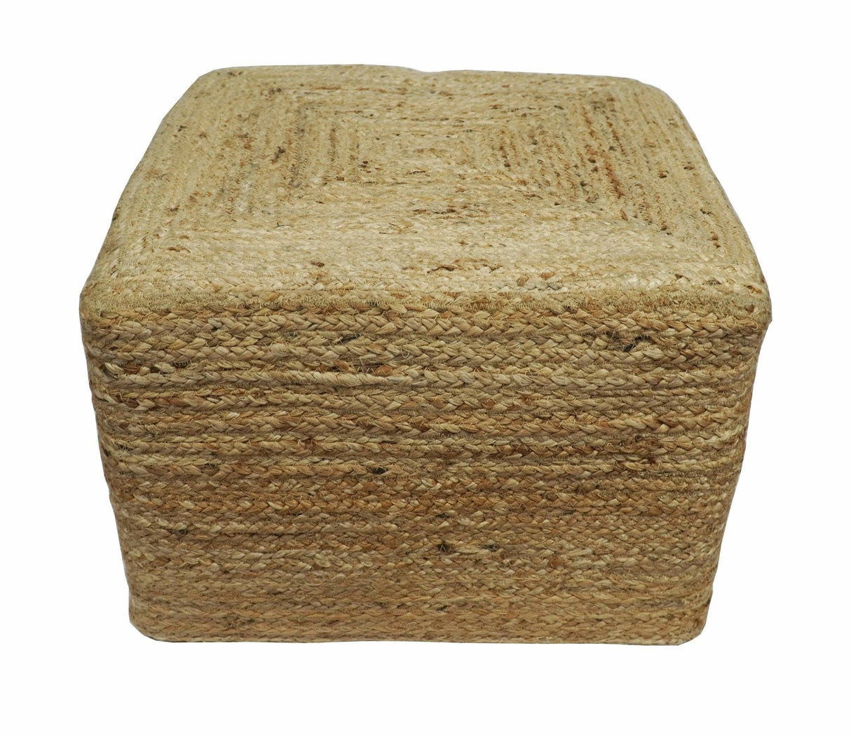 Modern Style Gold Hand Braided boho Jute Pouf