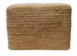Modern Style Gold Hand Braided boho Jute Pouf
