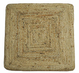 Modern Style Gold Hand Braided boho Jute Pouf