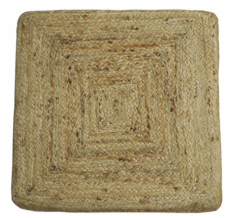 Modern Style Gold Hand Braided boho Jute Pouf