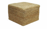 Modern Style Gold Hand Braided boho Jute Pouf