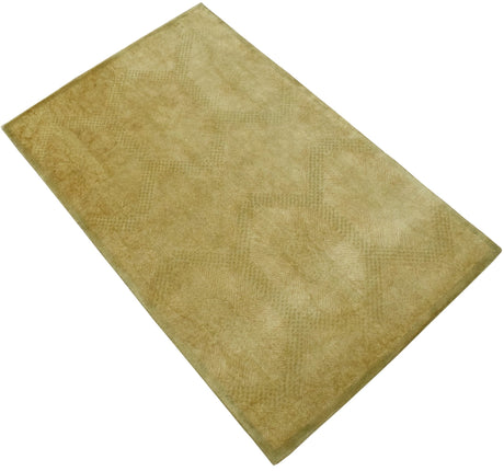 Modern Style Gold Hand Tufted Wool 5x8 Area Rug