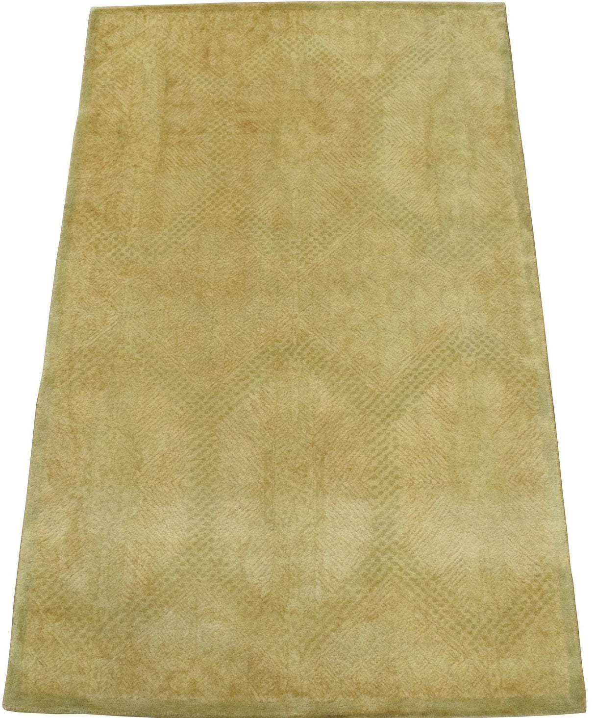 Modern Style Gold Hand Tufted Wool 5x8 Area Rug
