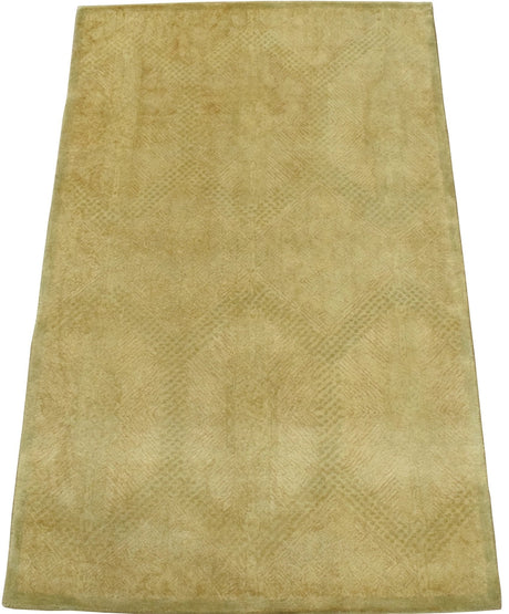 Modern Style Gold Hand Tufted Wool 5x8 Area Rug