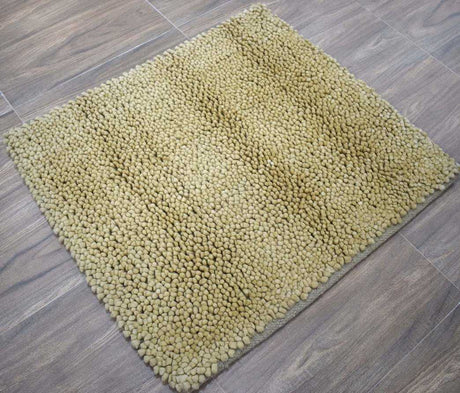 Modern Style Gold Handmade Wool 3x3 Area Rug