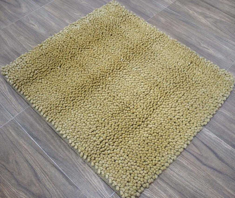 Modern Style Gold Handmade Wool 3x3 Area Rug