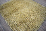 Modern Style Gold Handmade Wool 3x3 Area Rug