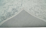 Modern Style Hand Tufted Blue and Ivory Area Rug