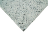 Modern Style Hand Tufted Blue and Ivory Area Rug