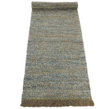 Modern Style Hand Woven Gray and Brown Jute and Art Silk Rug