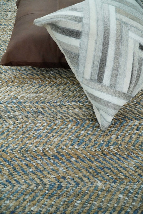 Modern Style Hand Woven Gray and Brown Jute and Art Silk Rug