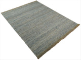 Modern Style Hand Woven Gray and Brown Jute and Art Silk Rug