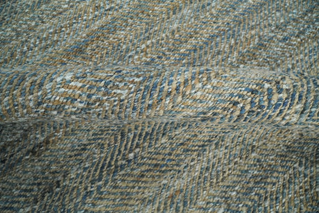 Modern Style Hand Woven Gray and Brown Jute and Art Silk Rug