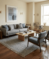 Modern Style Hand Woven Gray and Brown Jute and Art Silk Rug