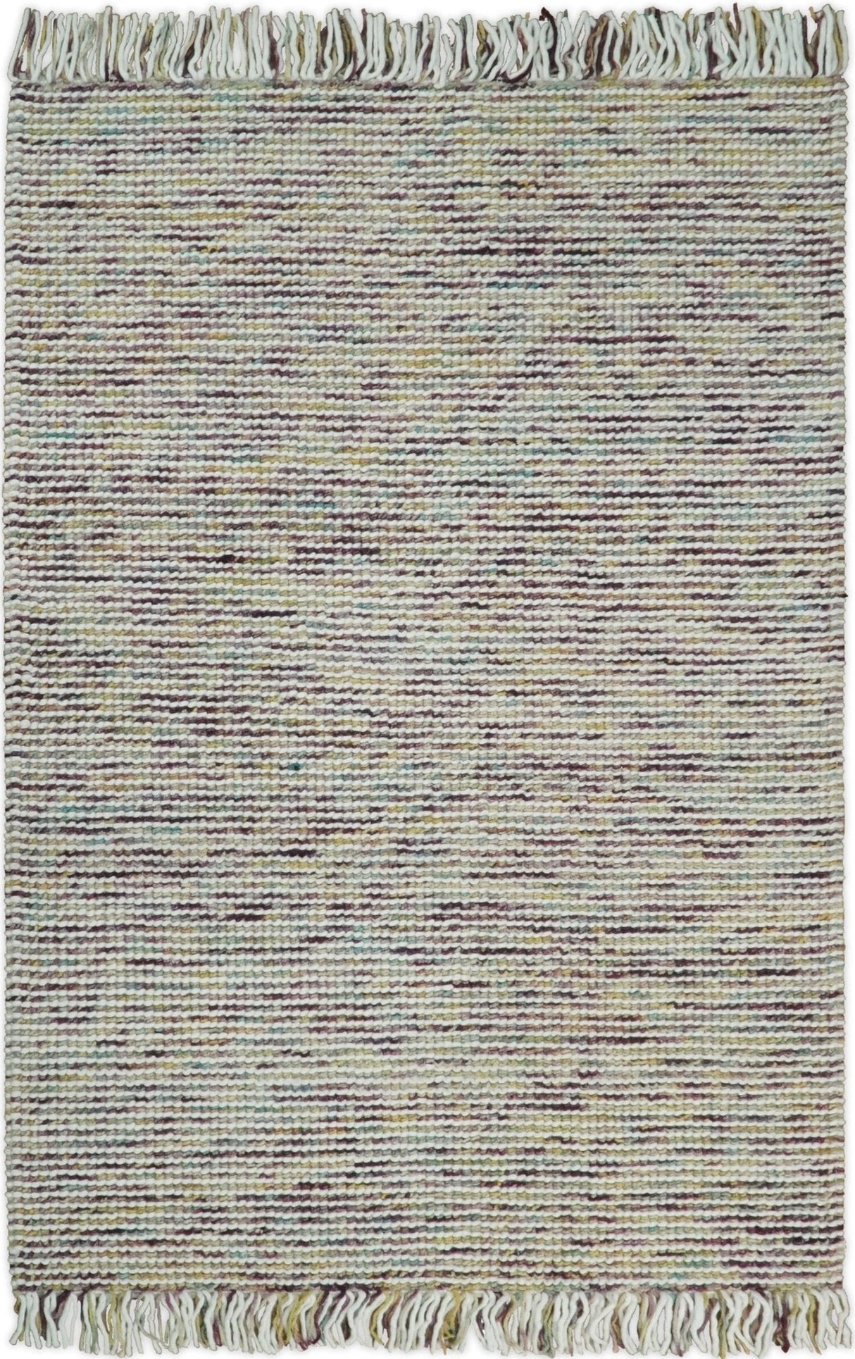 Modern Style Hand Woven Multi Color Wool Area Rug