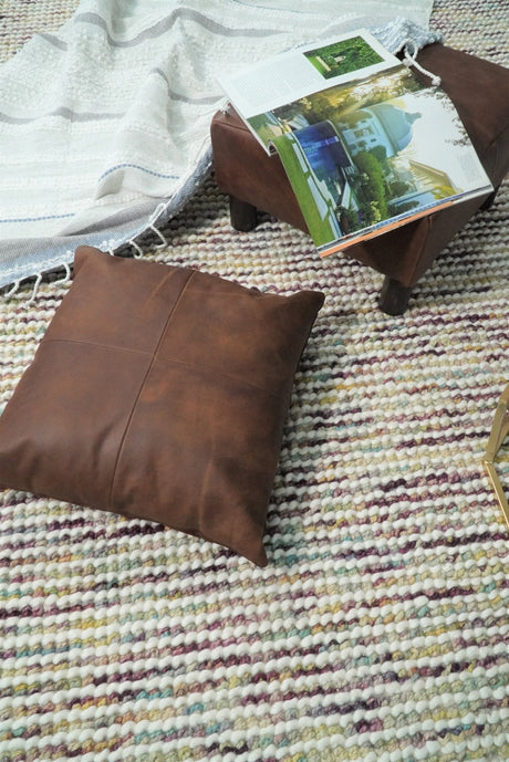 Modern Style Hand Woven Multi Color Wool Area Rug