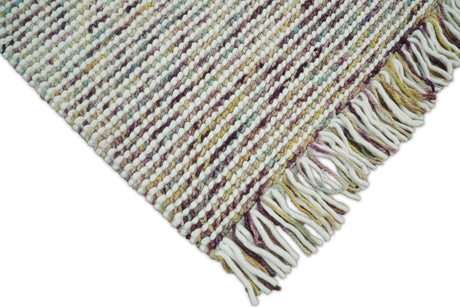Modern Style Hand Woven Multi Color Wool Area Rug