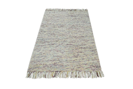 Modern Style Hand Woven Multi Color Wool Area Rug
