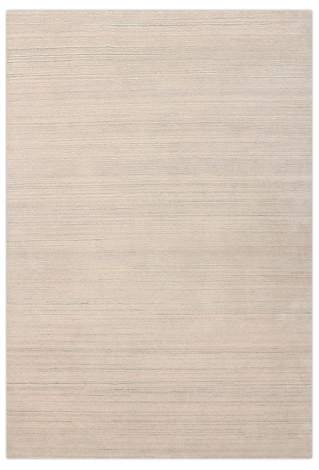 Modern Style Ivory Hand Loomed Wool Area Rug