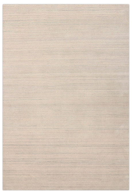 Modern Style Ivory Hand Loomed Wool Area Rug