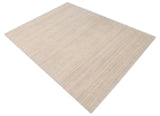 Modern Style Ivory Hand Loomed Wool Area Rug