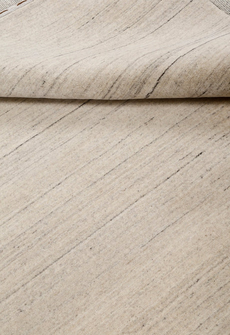 Modern Style Ivory Hand Loomed Wool Area Rug