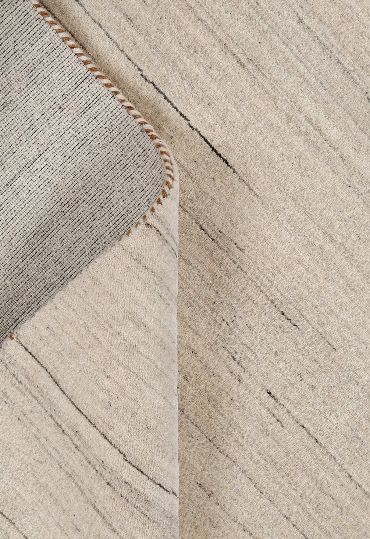 Modern Style Ivory Hand Loomed Wool Area Rug