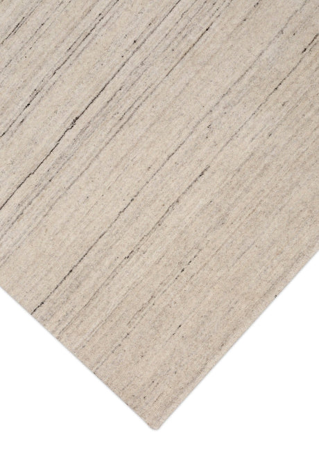 Modern Style Ivory Hand Loomed Wool Area Rug