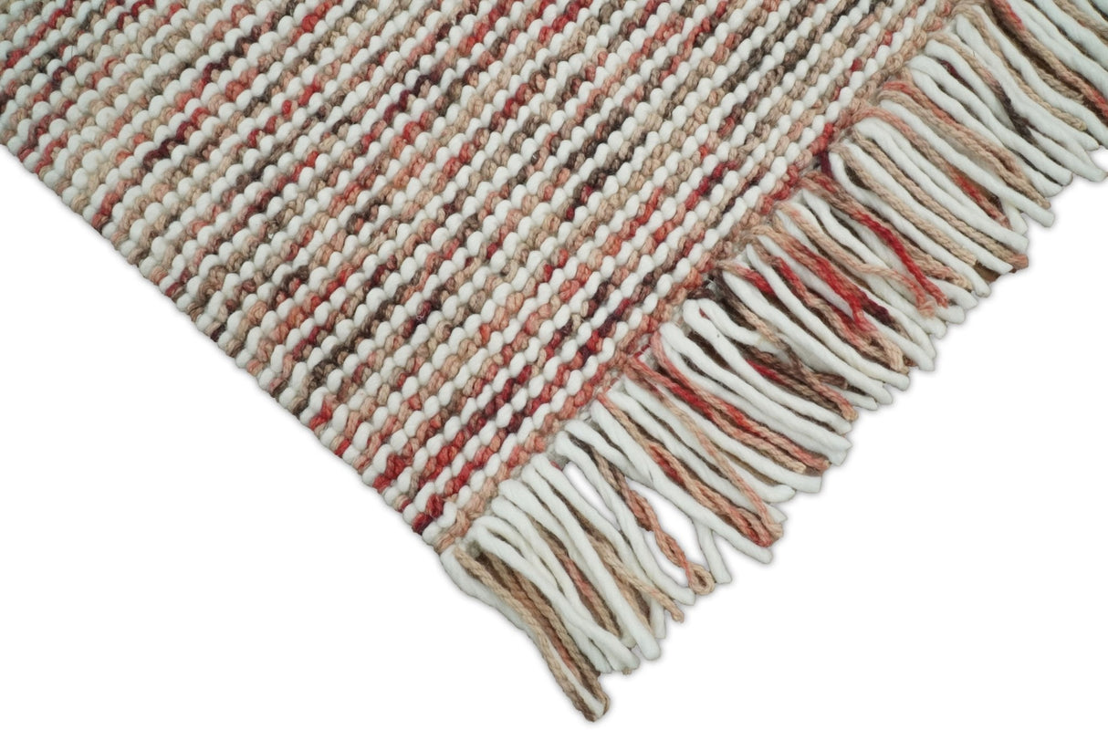 Modern Style Multicolor Hand Made Wool Area Rug