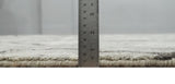 Modern Trellis Channel 6x8 Silver and Brown Natural Wool Hand Woven Rug
