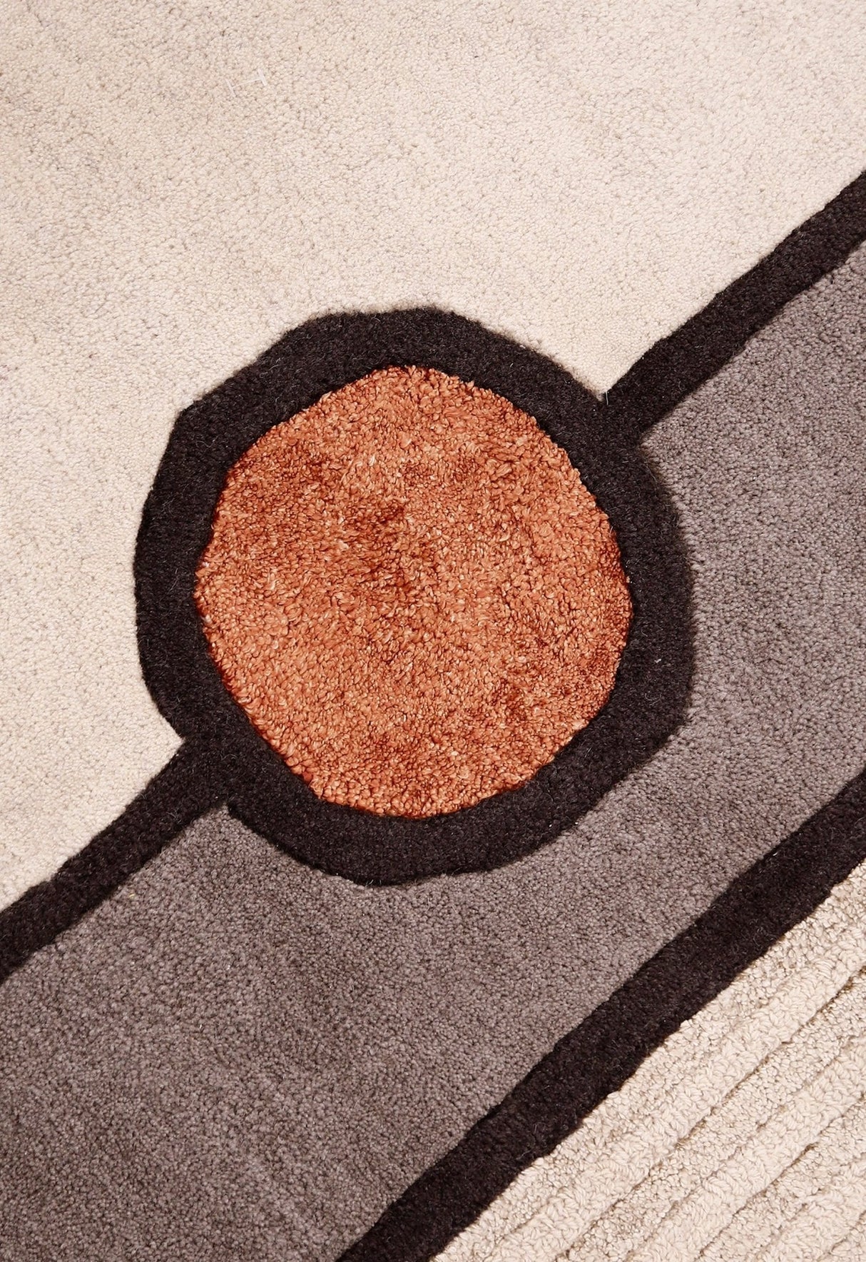 Modern Urban Beige Hand Tufted 5x8 Wool Area Rug