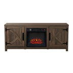 Modern White Electric Fireplace TV Stand For 58 Inch TV Storage Cabinet For Living Room