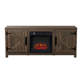 Modern White Electric Fireplace TV Stand For 58 Inch TV Storage Cabinet For Living Room