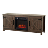 Modern White Electric Fireplace TV Stand For 58 Inch TV Storage Cabinet For Living Room