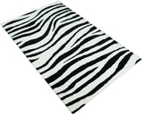 Modern Zebra Hand Tufted Black and White Wool Area Rug
