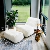 Modora Chair and Ottoman Bundle-foam filled-Parc Decor