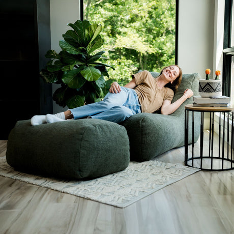 Modora Chair and Ottoman Bundle-foam filled-Parc Decor