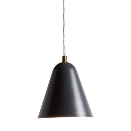 MoDRN 7"W 1-Light Scandinavian Mini-Pendant Light Fixture, Black Metal Finish-Mini Pendant-Parc Decor