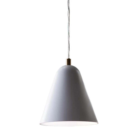 MoDRN 7"W 1-Light Scandinavian Mini-Pendant Light Fixture, White Metal Finish-Mini Pendant-Parc Decor
