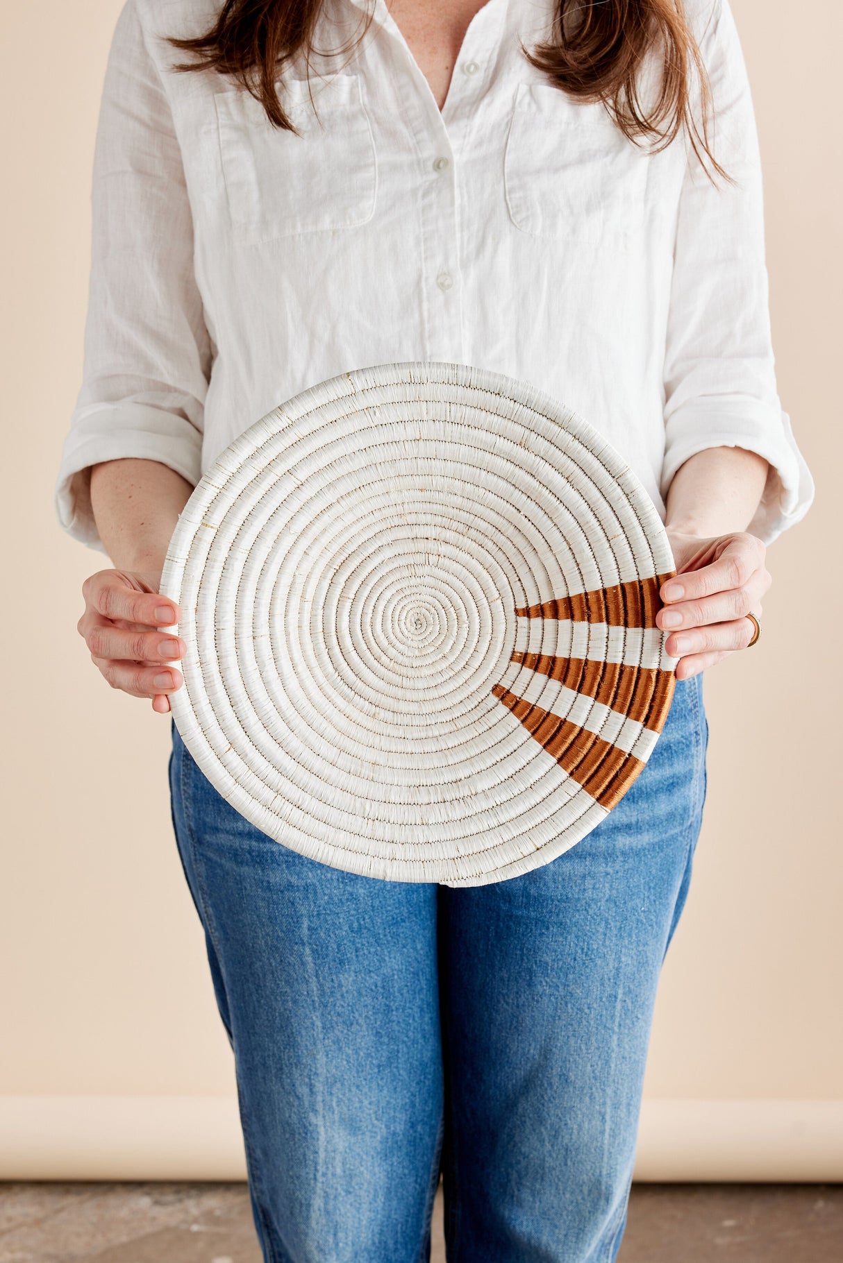 Moja Copper Wall Basket-Wall Basket-Parc Decor