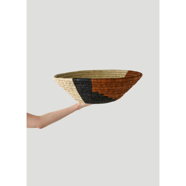 Mongu Tri-Color Hand-Woven Decorative Bowl