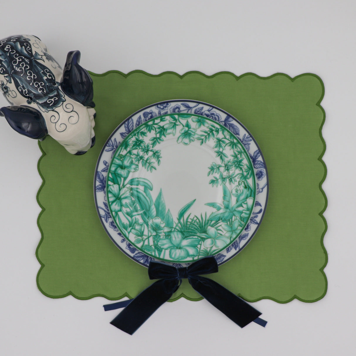 Monsoon Verdant Dinner Plate - Set of 4 (+1 Bonus Plate)-Dinner Plate-Parc Decor