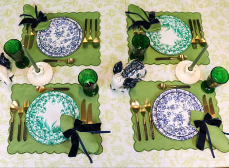 Monsoon Verdant Porcelain Dinner Plates – Case of 12 (+3 Bonus Plates)