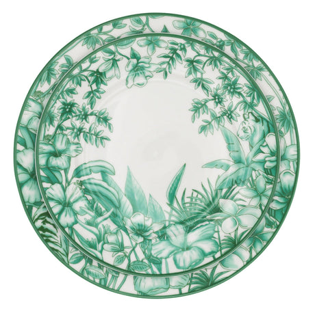 Monsoon Verdant Porcelain Dinner Plates – Case of 12 (+3 Bonus Plates)