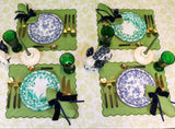 Monsoon Verdant Porcelain Dinner Plates – Set of 4 (+1 Bonus Plate)